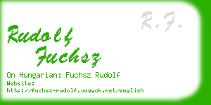 rudolf fuchsz business card